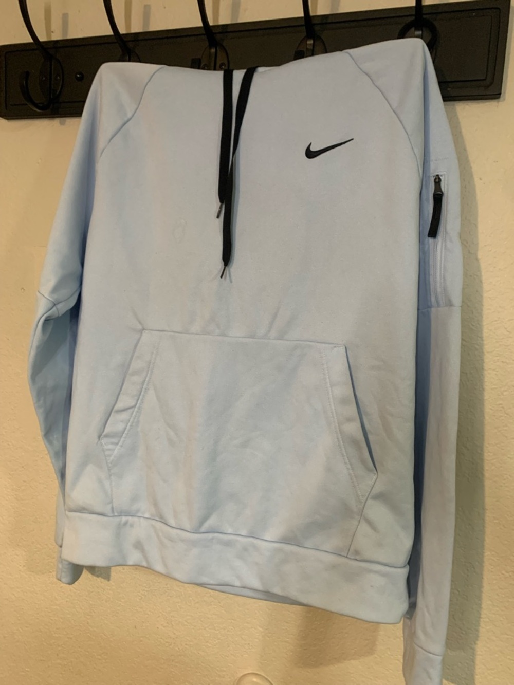 Nike Light Blue Therma-Fit Hoodie with Black Details